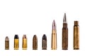 Various bullets isolated