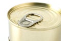 canned food in metal cans isolated on white background Royalty Free Stock Photo