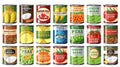 Various canned goods Royalty Free Stock Photo