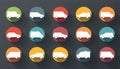 Various car icons with flat design, ideal for user interface and design projects Royalty Free Stock Photo