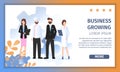 Various Career Character Growing Business Together