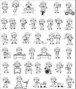 Various Cartoon Policeman Cop Character - Different Concepts Vector illustrations