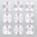 Various cd dvd blu ray cover designs Royalty Free Stock Photo