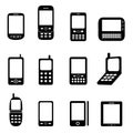 Various cell phones Royalty Free Stock Photo