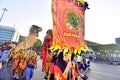 Various Chinese cultural attractions enliven the Cheng Ho festival which passes through the Lawang Sewu Semarang Royalty Free Stock Photo