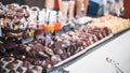 Various Chocolate goodies at a chocolate festival Royalty Free Stock Photo