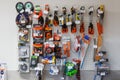 Various choice of hardware tools, home and garden products, DIY and building materials