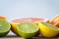 Various citrus fruits. Royalty Free Stock Photo