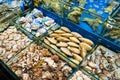 Various clams in fish market in Guangzhou city