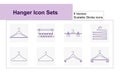 Various clothes hangers Icon sets