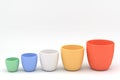 Various color ceramics flowerpot set