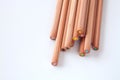 Various color pencil on white background for creative Royalty Free Stock Photo