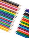 Various color pencils and markers Royalty Free Stock Photo