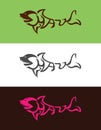 Various color shark word typography design vector Royalty Free Stock Photo