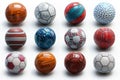 Various colored balls piled on top of each other in a random arrangement Royalty Free Stock Photo