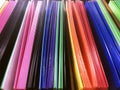 Various Colored Corrugated Plastic Sheets Royalty Free Stock Photo