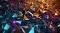 Various colored diamonds arranged on a table in a vibrant display. Generative ai Royalty Free Stock Photo