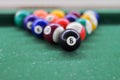 billiards balls on table game Royalty Free Stock Photo