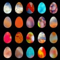 Various colorful Easter eggs design low polygon collection eps10 Royalty Free Stock Photo
