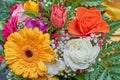 Various Colorful Flowers Bouquet Closeup