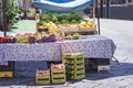 Various colorful fresh fruits in the fruit market, Catania, Sicily, Italy Royalty Free Stock Photo