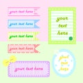 Colorful text box banner set Royalty Free Stock Photo