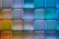 Various colour square row and column