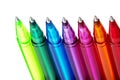Various Colours of Ball Point Pens Royalty Free Stock Photo
