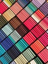 colorful cloths in textile shop Royalty Free Stock Photo