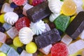 Various confectionery cakes marmalade candy chocolate