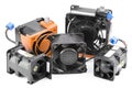 Various Cooling Fans Royalty Free Stock Photo