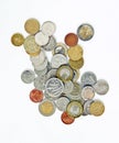 Various currency of used coins