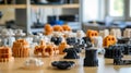 Various 3d printed models lying on table in laboratory showing rapid prototyping potential