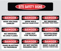 Various danger sign, site safety signs