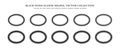 Various Density Of Black Noise Vector Hand Drawn Dot Work Stipple Oval Frames Royalty Free Stock Photo