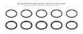 Various Density Of Black Noise Vector Hand Drawn Dot Work Stipple Oval Frames