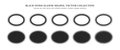 Various Density Of Black Noise Vector Hand Drawn Stipple Ellipse Shapes Set Royalty Free Stock Photo