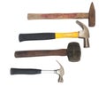 Different hammers tool collection set Royalty Free Stock Photo