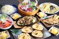 Various dishes of Japanese Izakaya menu Royalty Free Stock Photo