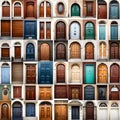Various doors in different shapes and sizes - ai generated image