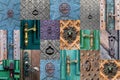 Various doors. Photo collage and travel concept Royalty Free Stock Photo