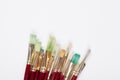 Various drawing tools, set of dirty paint brushes Royalty Free Stock Photo