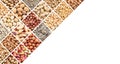 Various dried nuts collage Royalty Free Stock Photo