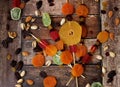 Colorful dried fruits for the Jewish holiday of Tu Bishvat