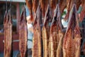 Smoked fish in a market