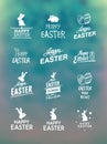 Various Easter greetings vector