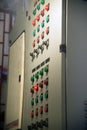 Various electrical controls on the wall. Royalty Free Stock Photo