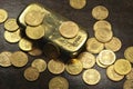 European gold coins Royalty Free Stock Photo