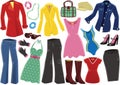 Various female clothing items