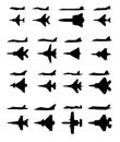 Fighter Jet Silhouette Royalty Free Stock Photo